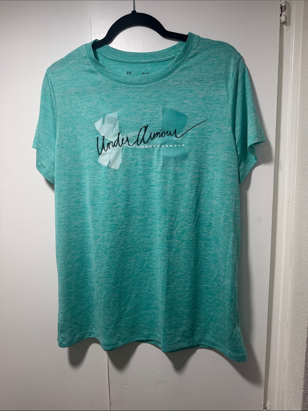 Under Armour Aqua Heather Loose Style Logo Tee